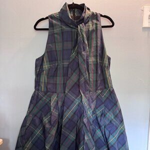 Ralph Lauren Plaid Sleeveless Midi Dress